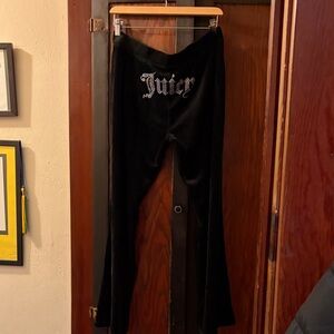 Juicy Couture Black Velour Trousers